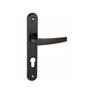 Klamka do drzwi  z szyldem 72 wkład czarna